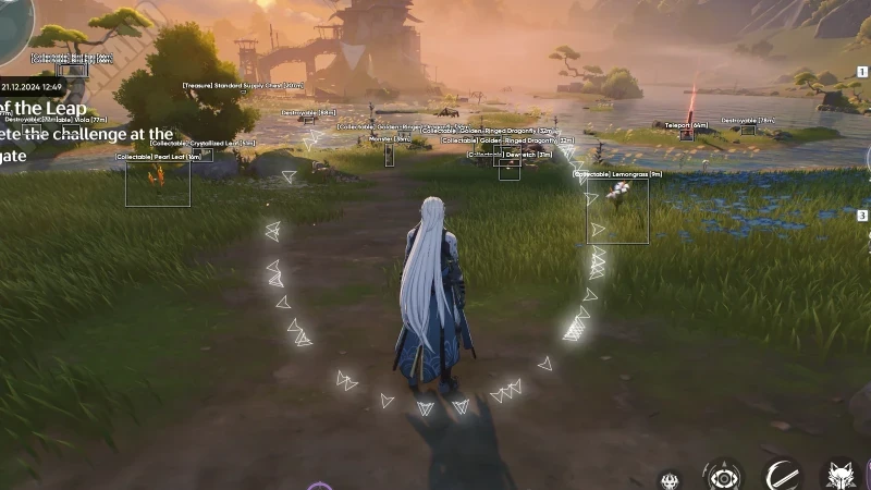 Wuthering Waves cheat mod menu with ESP and aimbot toggles